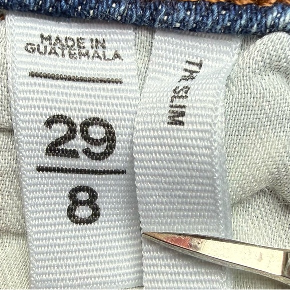 Ann Taylor Loft The Slim Blue Jeans Front Seams Down Legs EUC 8 - Picture 4 of 10